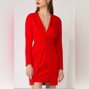 Red Adelyn Rae low cut dress